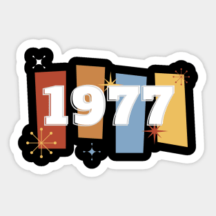 1977 Time Capsule Era - Front & Back - Retro Pop Culture Sticker